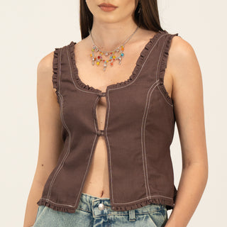 Lace Up Vest