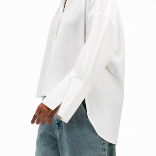 Oversized Shirt with Sleeves Slits