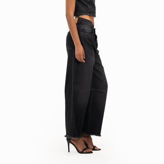 Raw hemed Wide Leg Pants