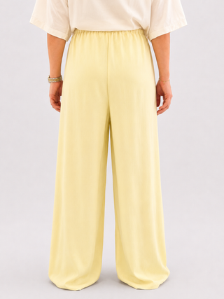 Waistband Linen Trousers
