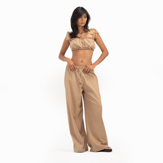 Crop Top With Bow Shoulders
