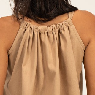 Strappy Tie Front Blouse