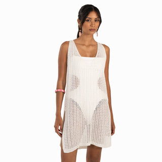 Sleeveless Cover Up Top With Side Slits