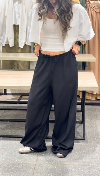 Waistband Linen Trousers