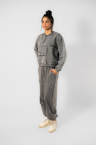 Rounded Patched Sweatshirt