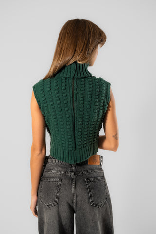 Tricot Vest Turtle Neck