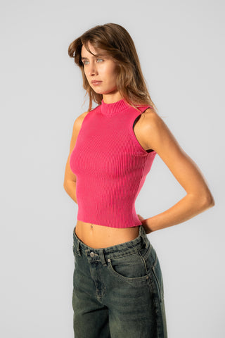 Knitted Round Neck Top