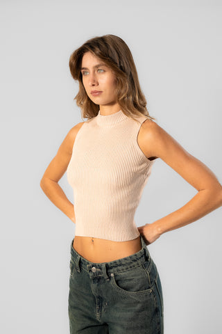 Knitted Round Neck Top