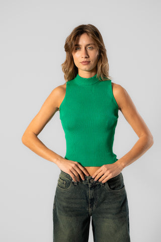 Knitted Round Neck Top