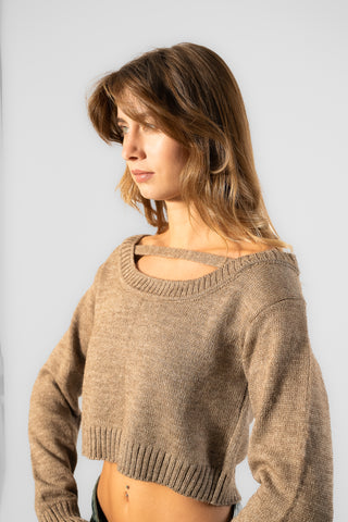 Cropped Pullover Round Neck