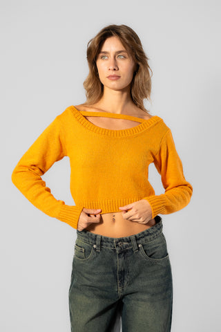 Cropped Pullover Round Neck