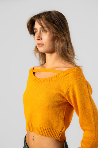 Cropped Pullover Round Neck