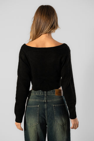 Cropped Pullover Round Neck