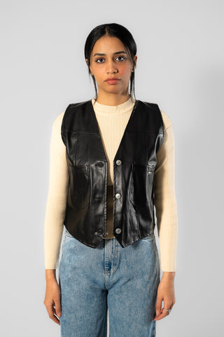 Leather Suit Vest