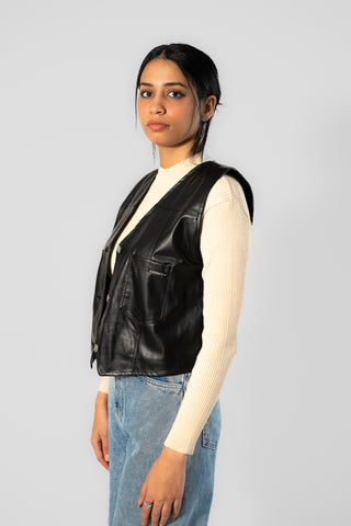 Leather Suit Vest