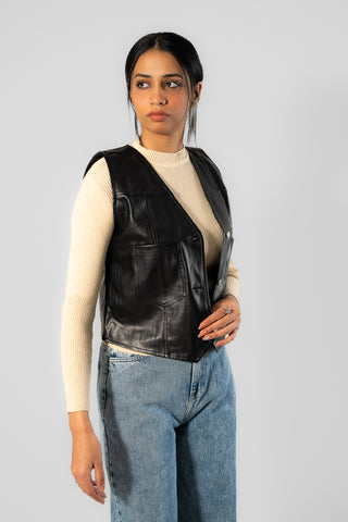 Leather Suit Vest