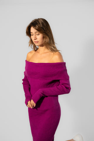 Offshoulder Tricot Dress