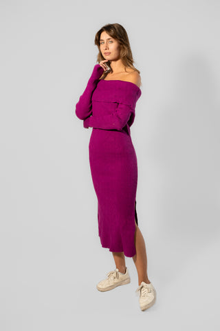 Offshoulder Tricot Dress
